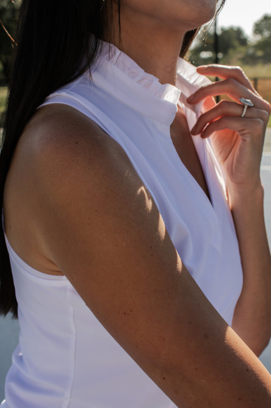 Mini Ruffle Tank (White)